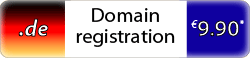 .de domain name for just �9.90 per year